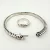 Vintage Coqui el Original Cable Cuff Bracelet & Ring Set 925 Steel & Diamonds