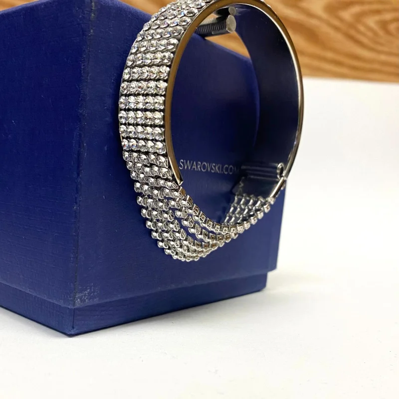 SWAROVSKI Ladies Fit White Stainless Steel Bangle