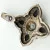 Vintage Thai Sterling Silver Black Onyx Marcasite & Achroite Tourmaline Pendant 