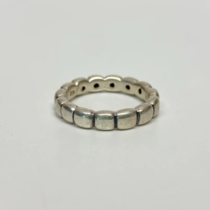Pandora Band Ring Size 6.5 Black Stone Sterling Silver