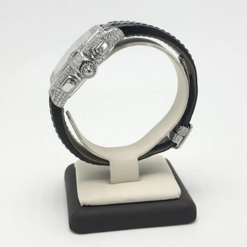 Cartier Roadster XL Chronograph Automatic Diamond Watch 42mm Black Dial 2618