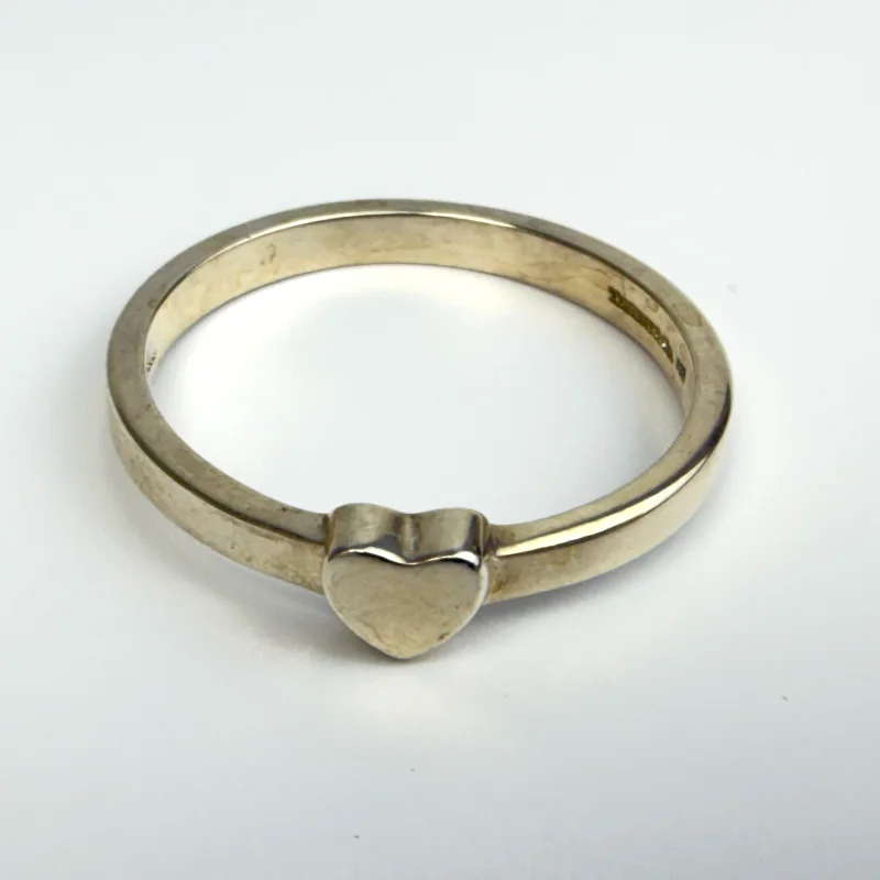 Tiffany & Co. Sterling Silver Paloma Picasso Modern Heart Ring Size 14.25