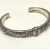 Lyric Sterling Silver 925 & 18k Gold Cuff Bracelet with Purple Stones, 6in 