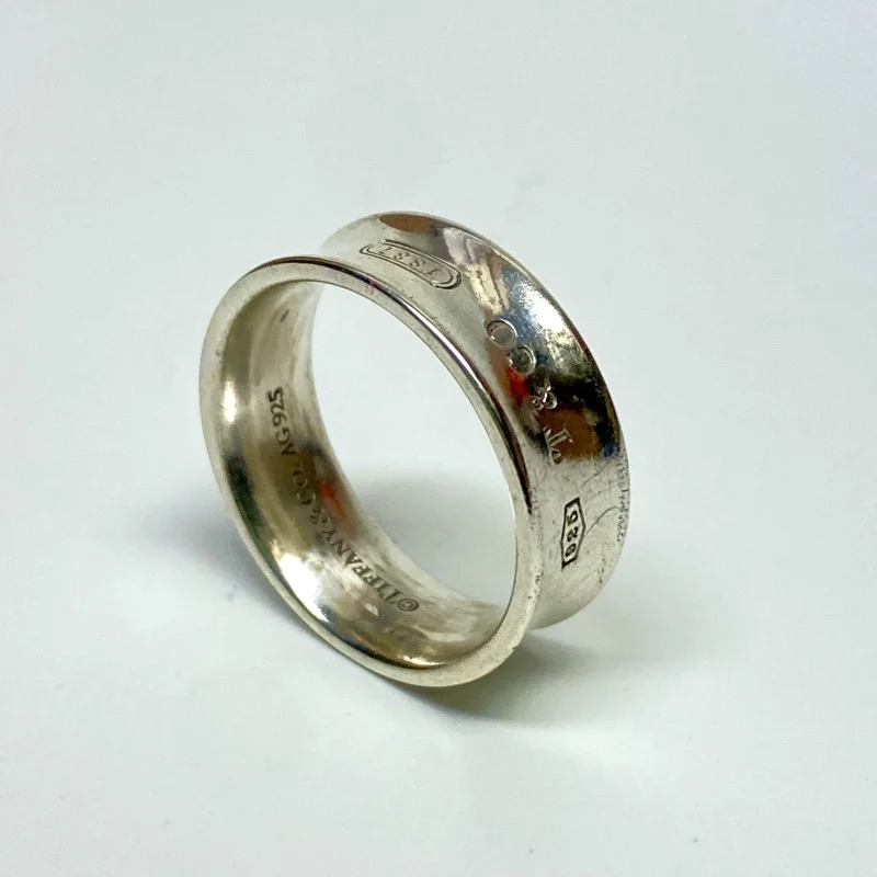 Tiffany & Co. 1837 Wide Ring in Sterling Silver Concave Band - Size 7.5