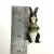 Authentic Vintage Heirloom Edition Rabbit Bunny Holding Egg Cast Iron Figurine !