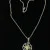 Vintage Lyric Sterling Silver Green Flower Necklace