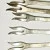 Vintage Aztec Sundial H'orderves Forks Taxco Mexico Sterling Silver 925 