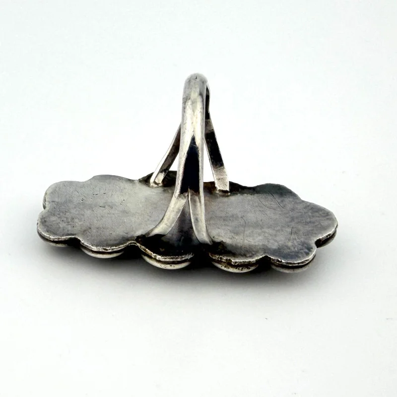 Handmade 925 Sterling Silver Vintage Blue Turquoise Ring Native American Size 10