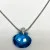 Swarovski Crystal Necklace Blue Scallop Clam Shell Pendant 17"
