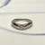 Tiffany & Co Platinum Elsa Peretti Curved 0.18ct Diamond Ring Band Sz 6.5