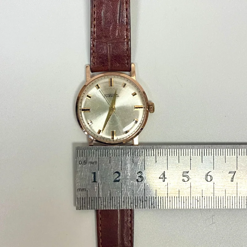 Raketa Soviet Union Man Wristwatch 14k Solid Gold
