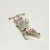 White Sapphires and Rubies Jointed Clown Silver Pendant
