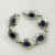 Blue Sodalite & Marcasite Bracelet 925 Sterling Silver PAJ China