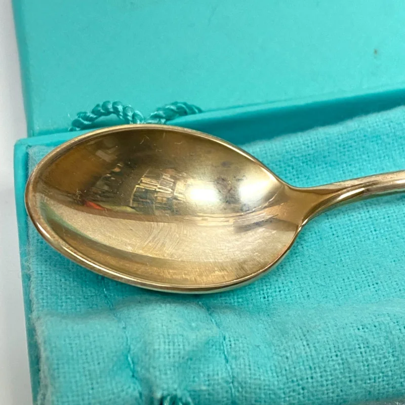 Tiffany & Co. Elsa Peretti 925 Sterling Silver Open Heart Silver Feeding Spoon