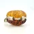 Vintage Sterling Silver Amber Pendant - Two Tone Square Cabochon