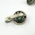 Vintage Openwork Silver Round Earrings with Turquoise