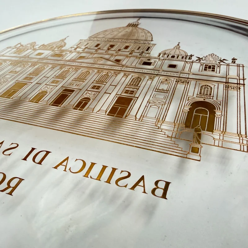 Vintage Orrefors Crystal Sweden Basilica di San Pietro Limited Edition Plate