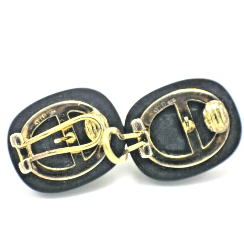 Vintage KYLO Sterling Silver Multi Color Quartz Gemstones Earrings