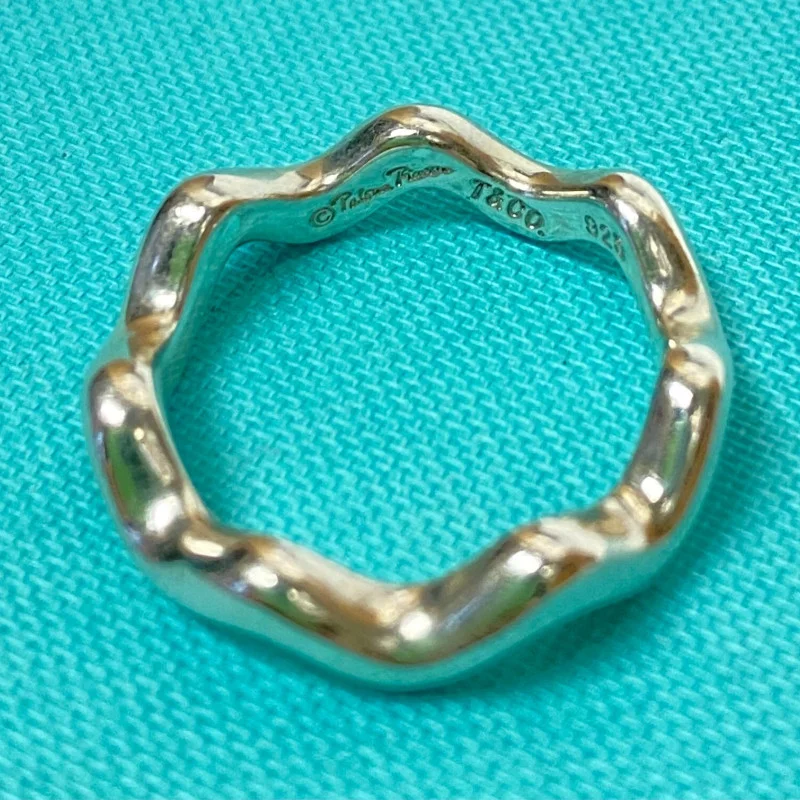 Tiffany & Co. Paloma Picasso Silver Zig Zag Band Ring Size 6.5