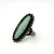 Navajo 925 Sterling Silver Green Turquoise Ring Native American Artist Size 7.5