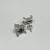 Sterling Silver Cross Diamond &  Black Diamond Woman's Earrings