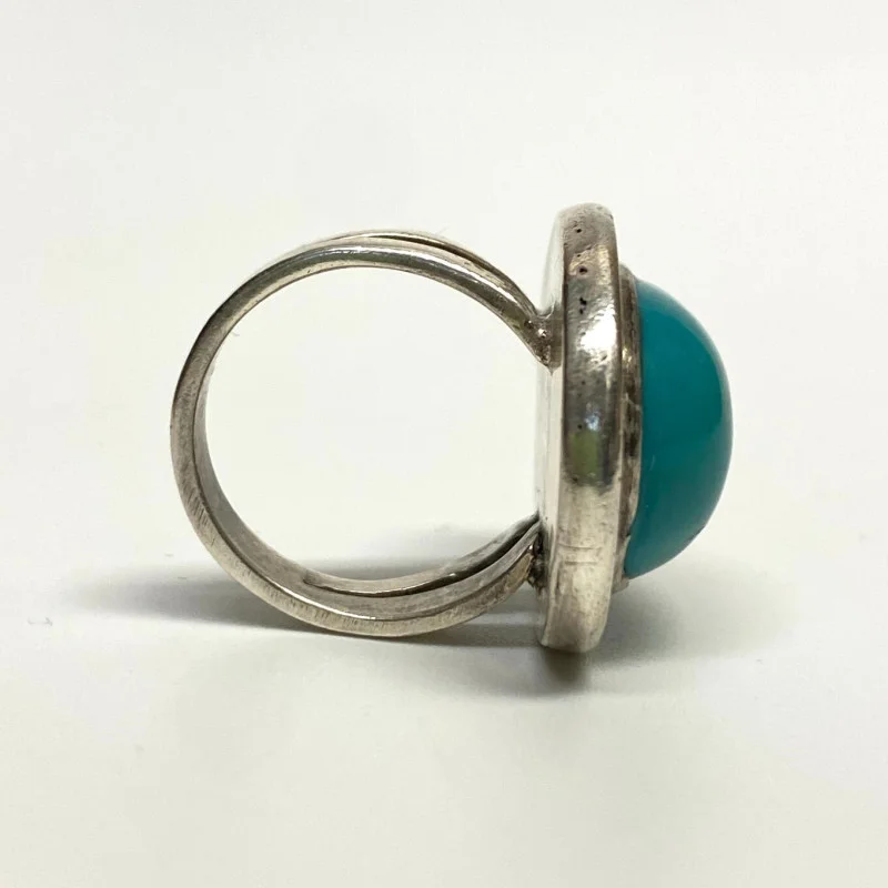 Vintage Sterling Silver Turquoise Ring Size 6.5