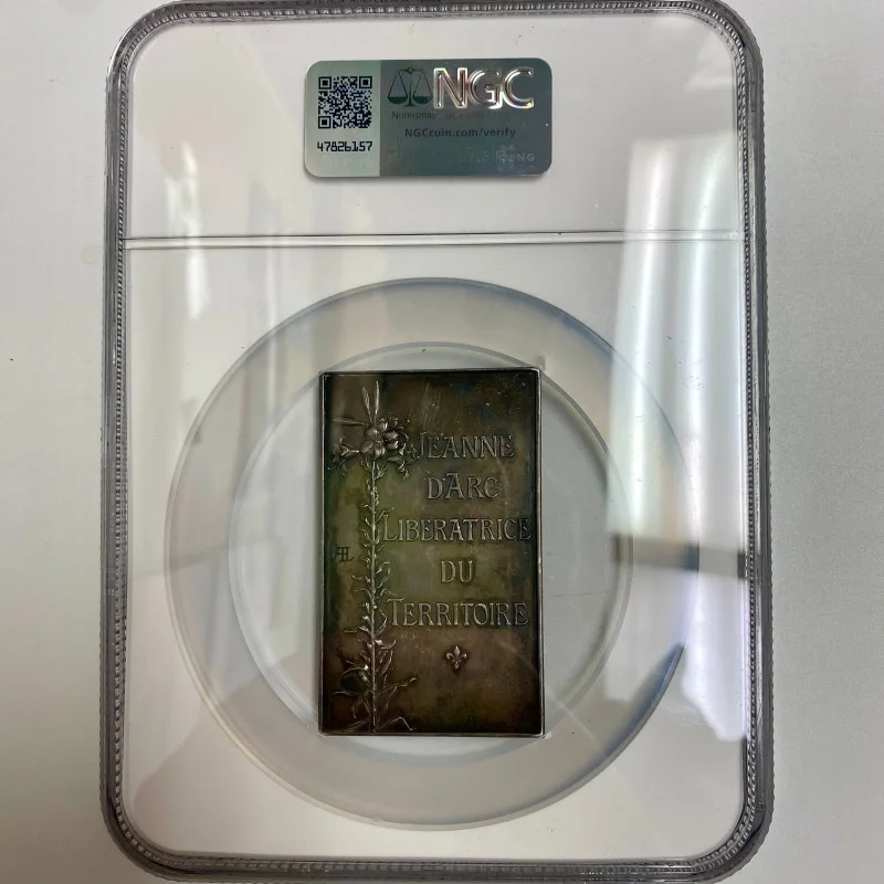 France Silver Jeanne D'Arc Dupuis - (67x41mm) Medal NGC AU 55