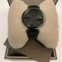 Gucci Interlocking G Black Dial, Leather strap With BOX