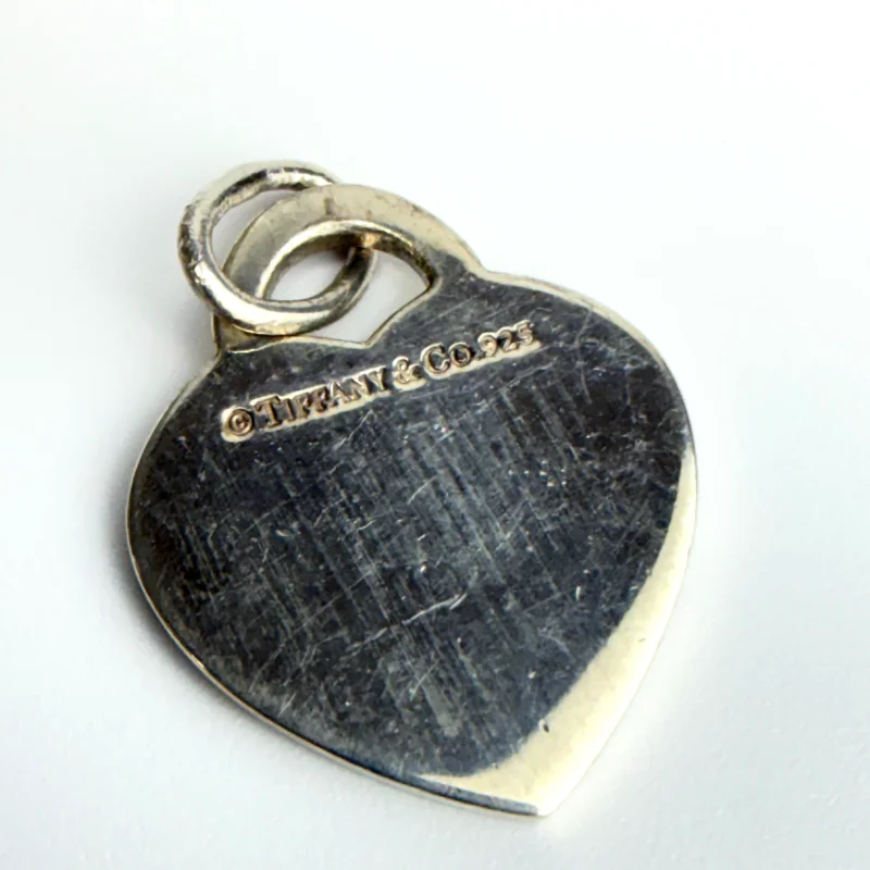 Tiffany & Co. Mom Heart Charm Pendant Sterling Silver 925