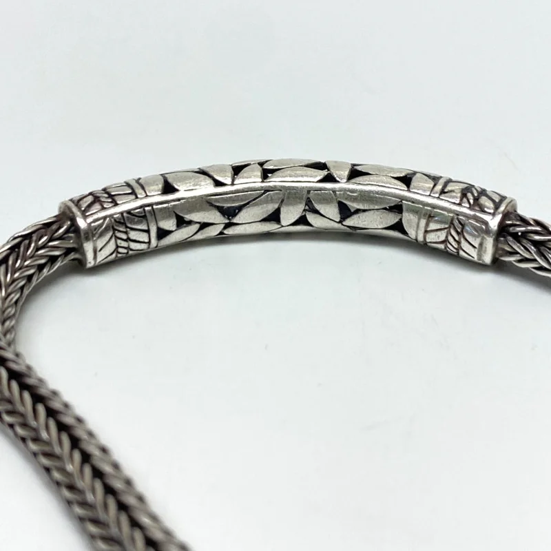 Annika Witt Bali Sterling Silver Bracelet ATI ID .925 Wheat Leaf Design 7.5&quo