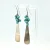 Boho Sterling Silver Dangle Earrings with Turquoise Bead Clusters
