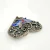 Vintage Silver Heart Pendant with Enamel Butterfly and Filigree
