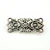 Art Nouveau 925 Sterling Silver Rectangular Floral Tiny Brooch Pin