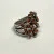 Vintage Designed Coral Stones & Diamond  Sterling Silver 925   Woman Ring Size 7