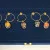 Faberge Egg Wine Glass Charms: Set of Six in Velvet Case - EXCELLENT CONDITION!