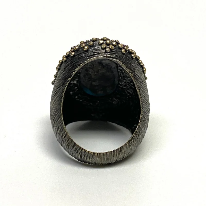 Bora Sterling Silver Ring With Turquoise Size 8