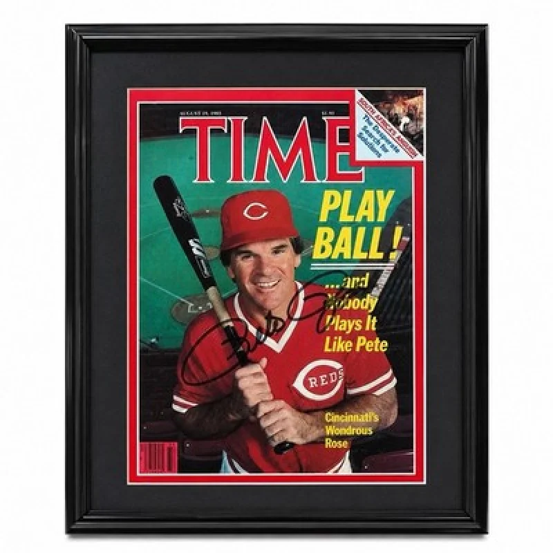 1985 PETE ROSE Signed TIME Magazine Cover MLB CINCINNATI REDS PSA encapsulated