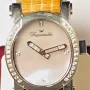 Faconnable Automatic Pink Mother Of Pearl Dial Diamond Bezel Leather Watch !!!