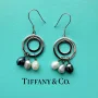 Tiffany & Co Iridesse pearl FWP circle drop earrings