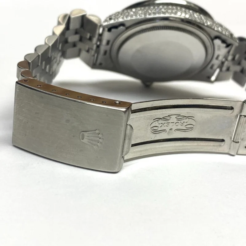 Rolex Datejust 36mm Stainless Steel Watch Diamond Bezel-White Roman Dial