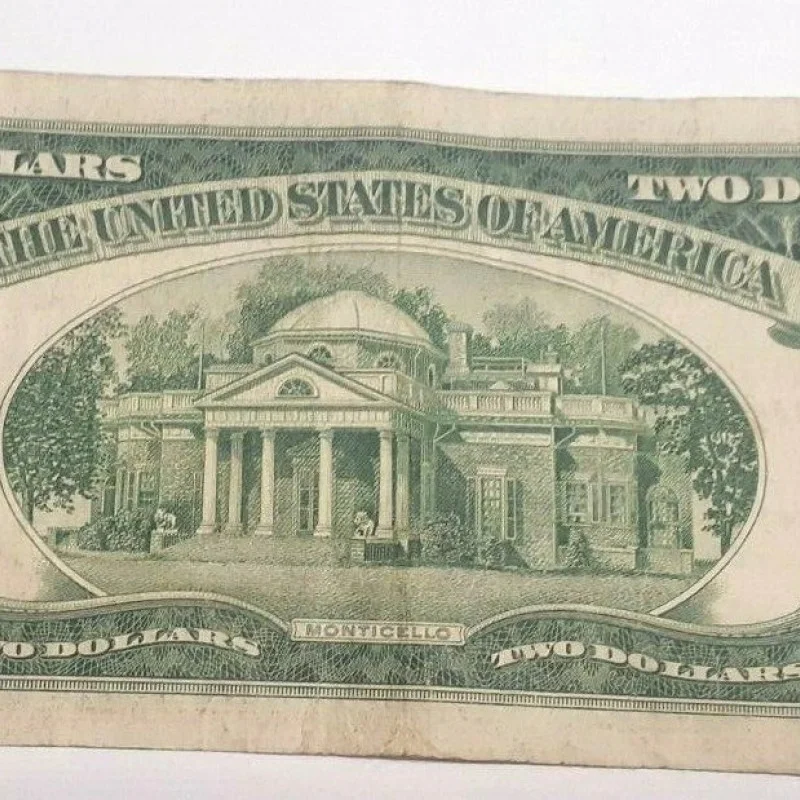 1953 A TWO DOLLAR BILL $2 NOTE /FANCY RED SEAL OLD PAPER US CURRENCY BILL