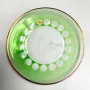 Moser 1971 Vanoce Limited Edition Green Glass Plate Czech Crystal Castle w/ Box