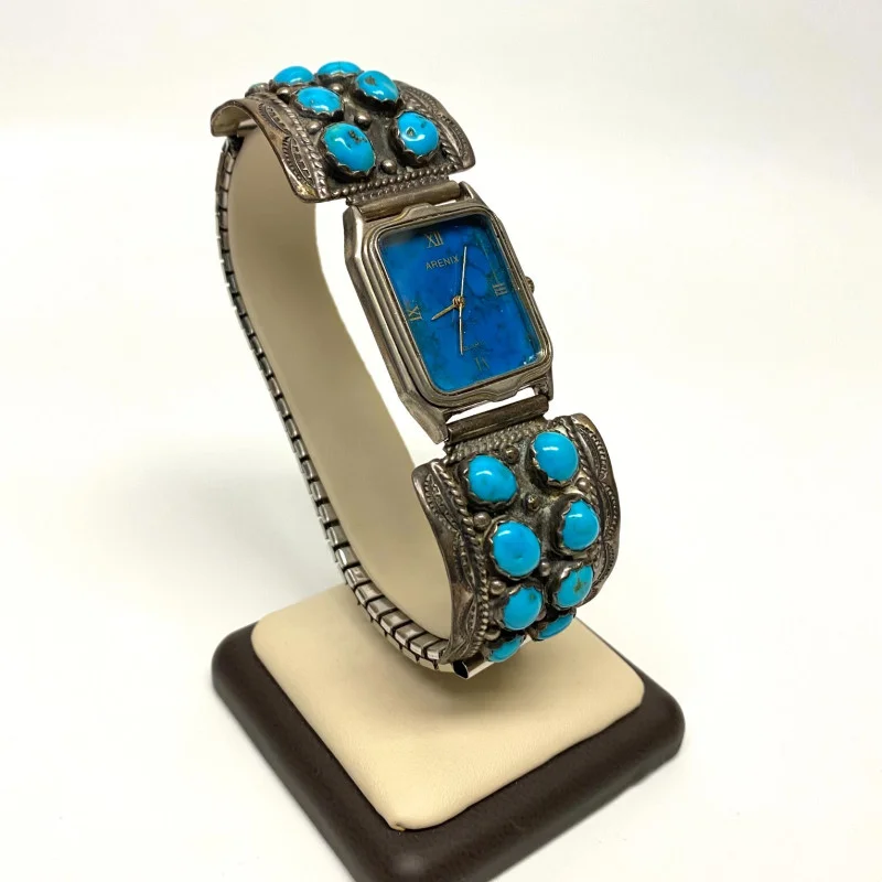 Sterling Silver and Turquoise Arenix Watch Japan Movement