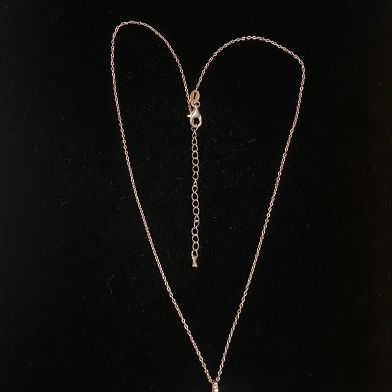 Silver 925 and White Sapphire, Celestial Protector Eye Chain Pendant 18 inches