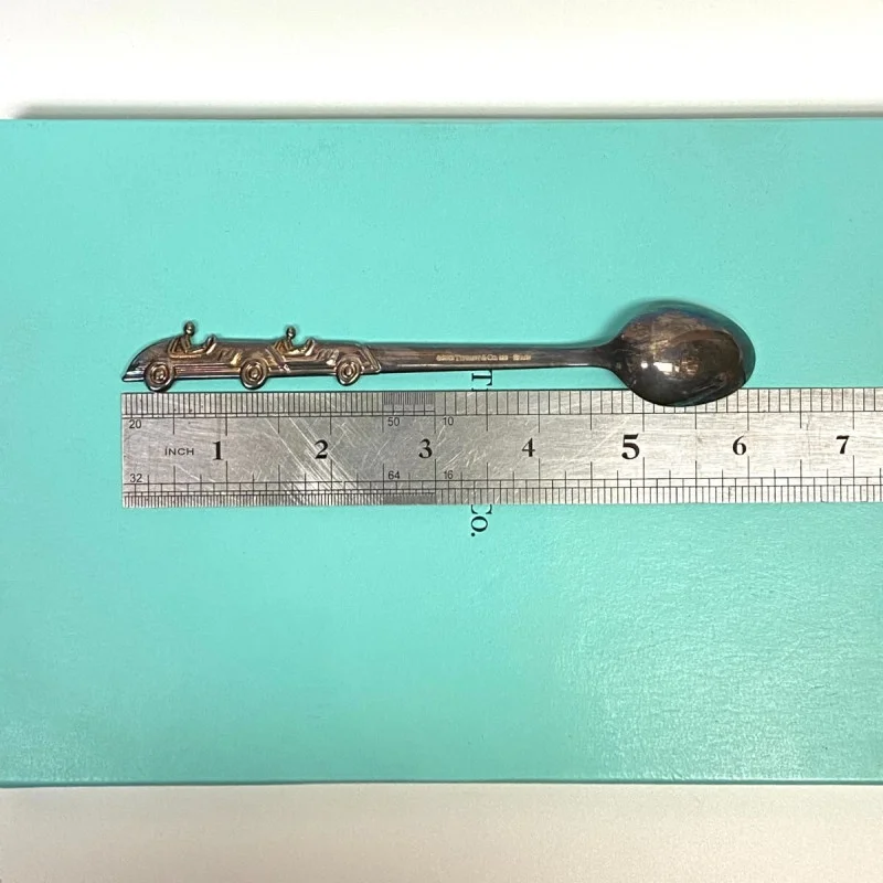 Tiffany & Co Sterling Silver Racing Cars Baby Spoon