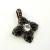 Vintage Thai Sterling Silver Black Onyx Marcasite & Achroite Tourmaline Pendant 
