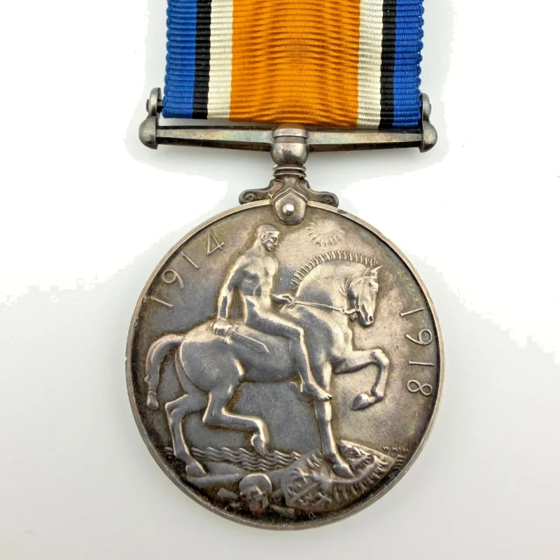 GEORGIVS V BRITT. OMN REX ET IND IMP WWI BRITISH WAR SILVER MEDAL 1914-1918