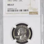 NGC 1967 SMS George Washington 25 cent MS 67 