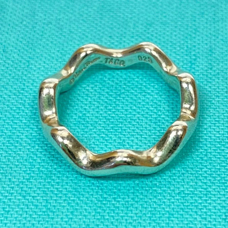 Tiffany & Co. Paloma Picasso Silver Zig Zag Band Ring Size 5