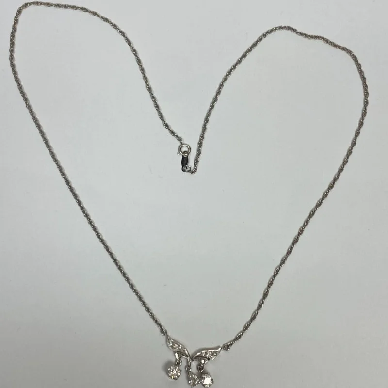Diamond Pendant With A Neck Chain. Mounting is Made of 14 Kt Gold